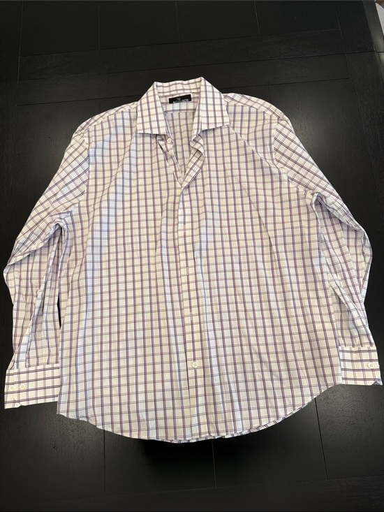Bonobos Other - Bonobos Standard Fit Dress Shirt - 17.5/35 - Purple & Navy Check - NWOT